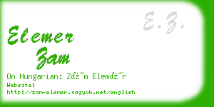 elemer zam business card